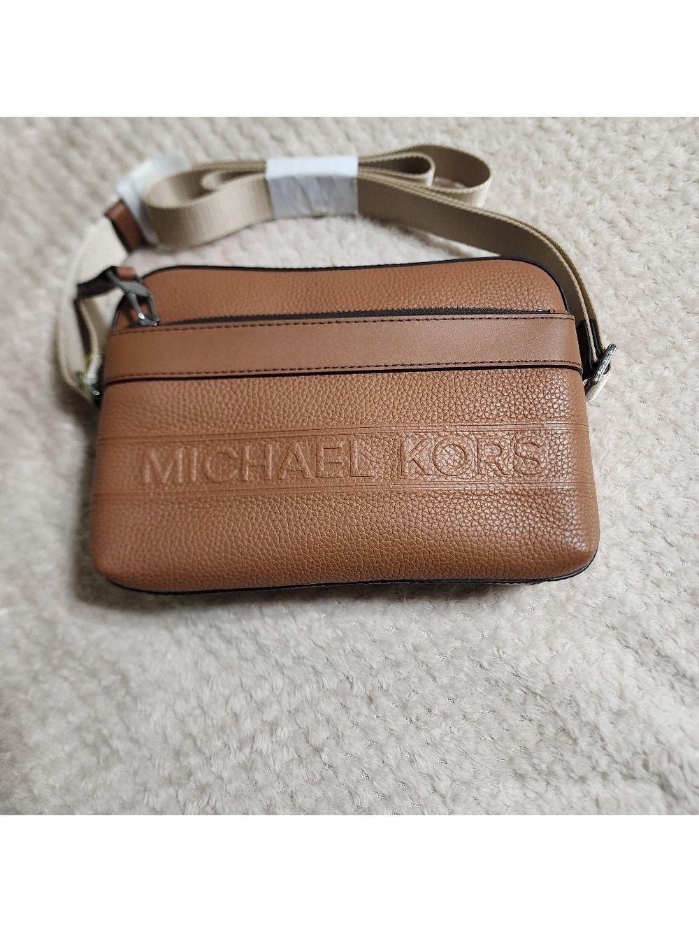 Michael Kors Brown Belt Bag with Embossed Logo